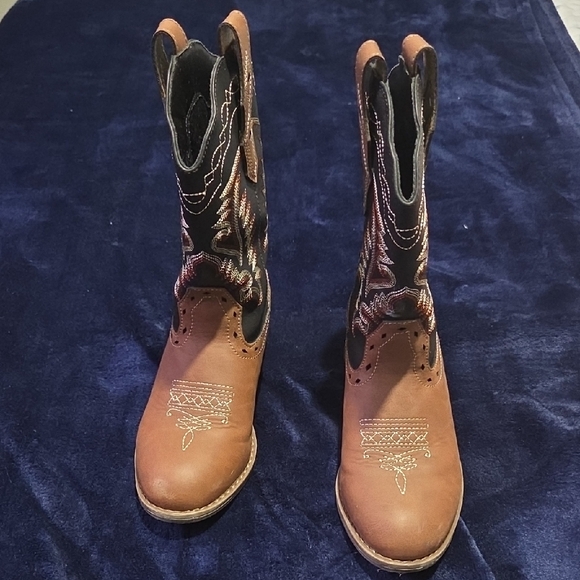 Kids Western Cowboy Boots - Brown and Black - Picture 3 of 6